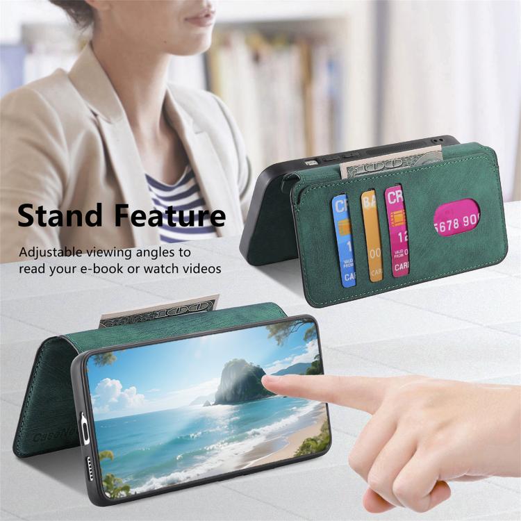 For Nothing Phone 3a CaseNeo MagSafe RFID Anti-theft Retro Leather Phone Case(Green)