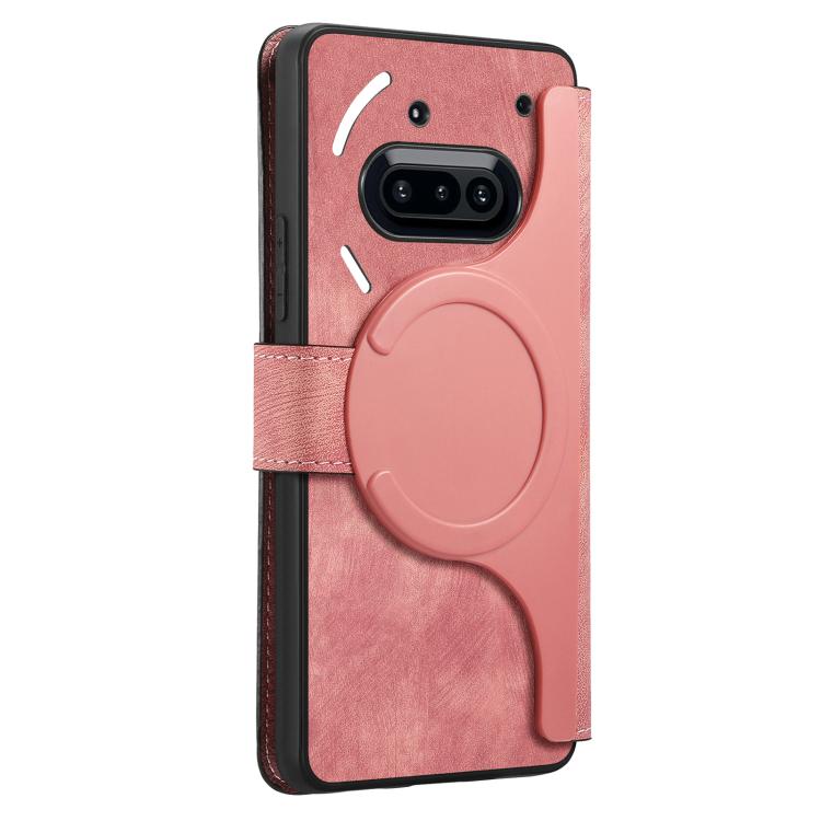For Nothing Phone 3a CaseNeo MagSafe RFID Anti-theft Retro Leather Phone Case(Pink)