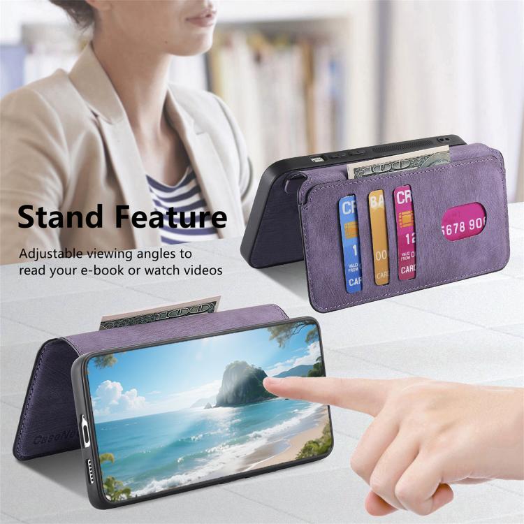 For Nothing Phone 3a CaseNeo MagSafe RFID Anti-theft Retro Leather Phone Case(Purple)
