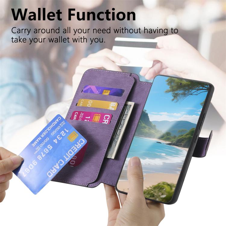 For Nothing Phone 3a CaseNeo MagSafe RFID Anti-theft Retro Leather Phone Case(Purple)