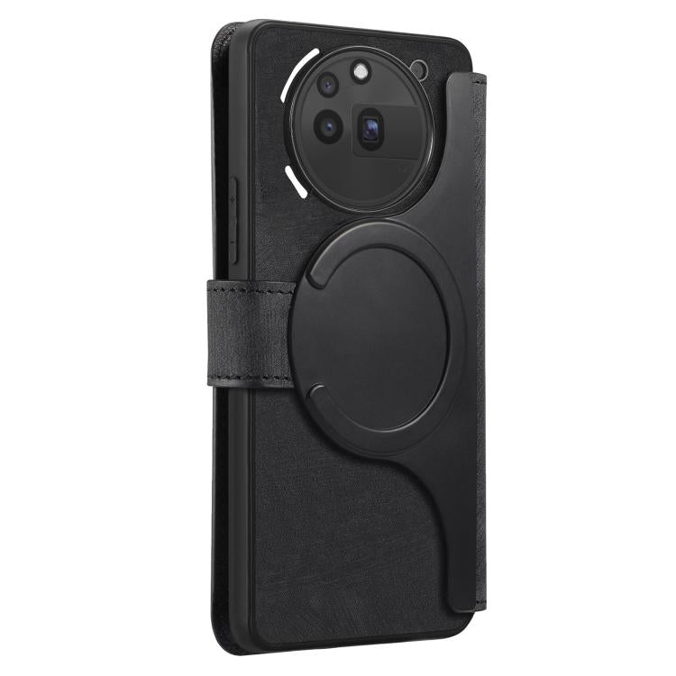For Nothing Phone 3a Pro CaseNeo MagSafe RFID Anti-theft Retro Leather Phone Case(Black)