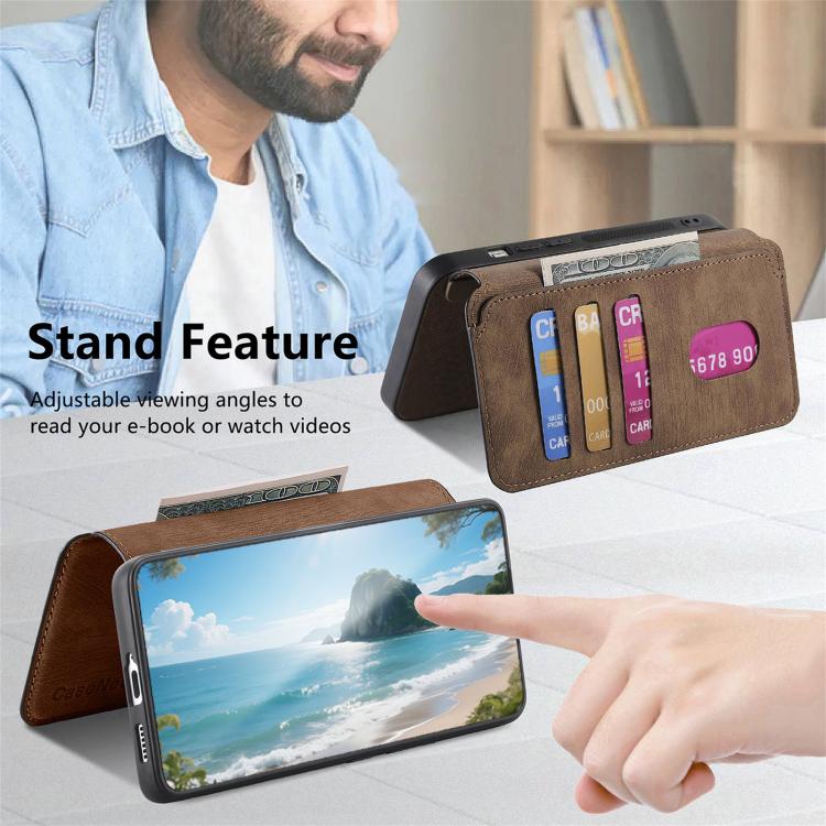 For Nothing Phone 3a Pro CaseNeo MagSafe RFID Anti-theft Retro Leather Phone Case(Brown)
