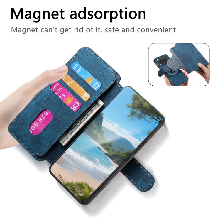 For Nothing Phone 3a Pro CaseNeo MagSafe RFID Anti-theft Retro Leather Phone Case(Blue)
