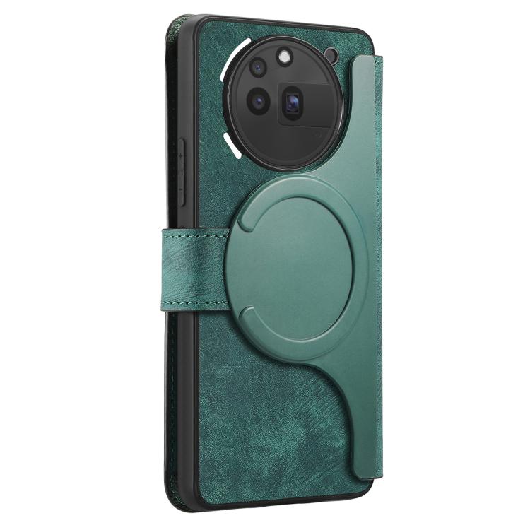 For Nothing Phone 3a Pro CaseNeo MagSafe RFID Anti-theft Retro Leather Phone Case(Green)