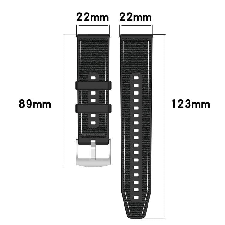 xDfind Hybrid Nylon Braid Silicone Watch Band, For Apple Watch 42 / 44 / 45 / 46 / 49mm 22mm, For Apple Watch 38 / 40 / 41 / S10 42mm 20mm