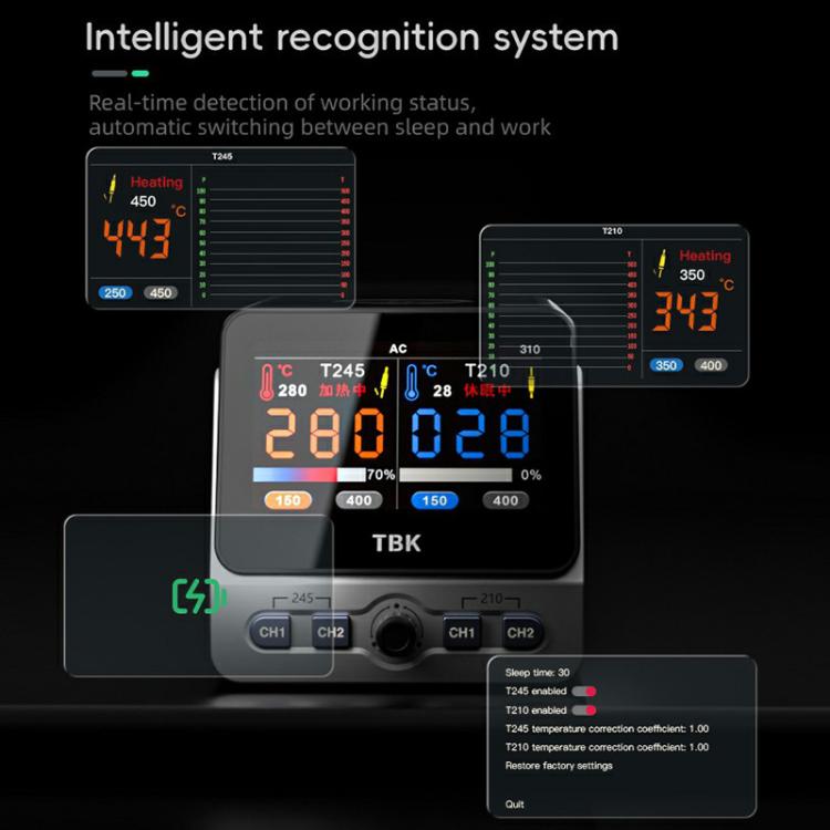 TBK 310 Intelligent Double-station Soldering Station, Plug:EU Plug