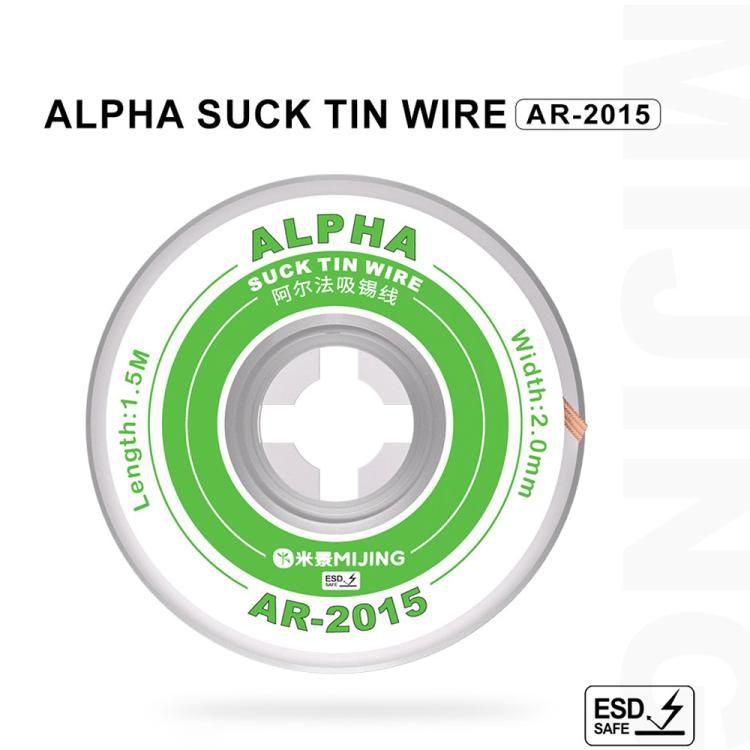 Mijing 10 in 1 Motherboard IC Chip Cleaning Alpha Tin-Absorbing Wire, Model:AR-2015