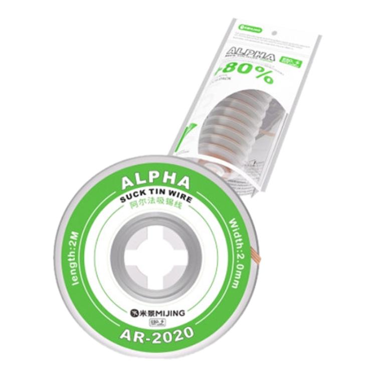 Mijing 10 in 1 Motherboard IC Chip Cleaning Alpha Tin-Absorbing Wire, Model:AR-2020