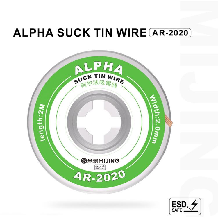 Mijing 10 in 1 Motherboard IC Chip Cleaning Alpha Tin-Absorbing Wire, Model:AR-2020