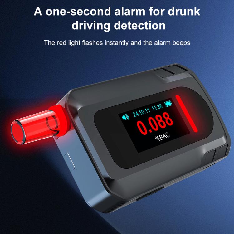 D2000 HD IPS Screen Portable Blow-Type High-Precision Alcohol Content Tester, D2000