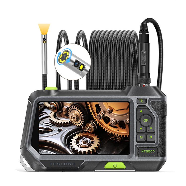 TESLONG NTS500 Industrial Pipeline Endoscope with 5 inch HD Screen, Model:Rotating 8.5mm Dual Lens / 3m