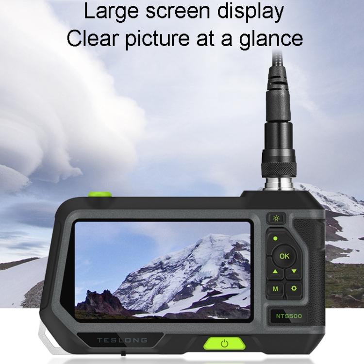 TESLONG NTS500 Industrial Pipeline Endoscope with 5 inch HD Screen, Model:Rotating 8.5mm Dual Lens / 3m