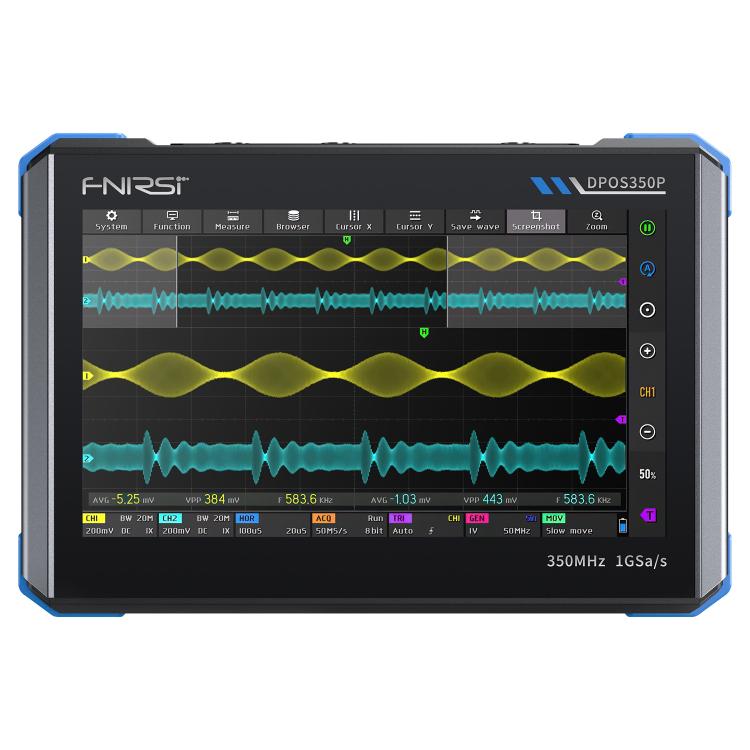 FNIRSI DPOS350P 4 in 1 7 inch IPS HD Touch Screen 350M Tablet Oscilloscope, DPOS350P(US Plug), DPOS350P(EU Plug)
