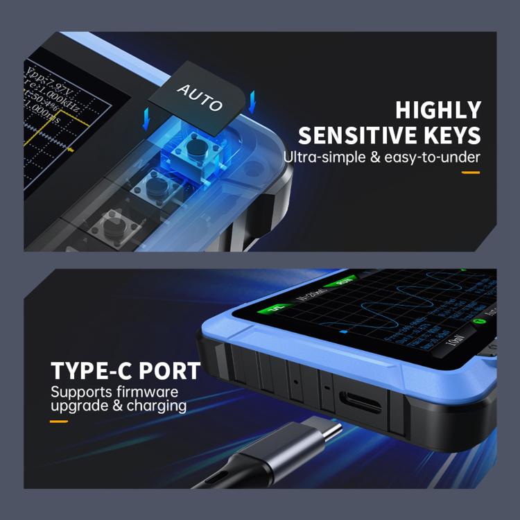FNIRSI DSO510 Handheld Small Digital Portable Tablet Oscilloscope, DSO510