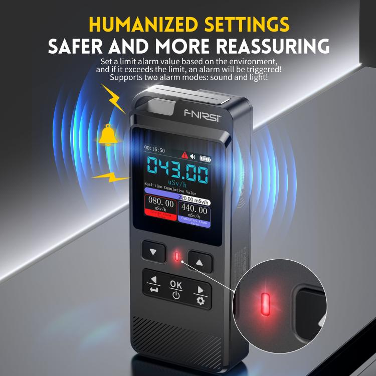 FNIRSI GC-02 Personal Radiation Detector with Alarm, FNIRSI GC-02