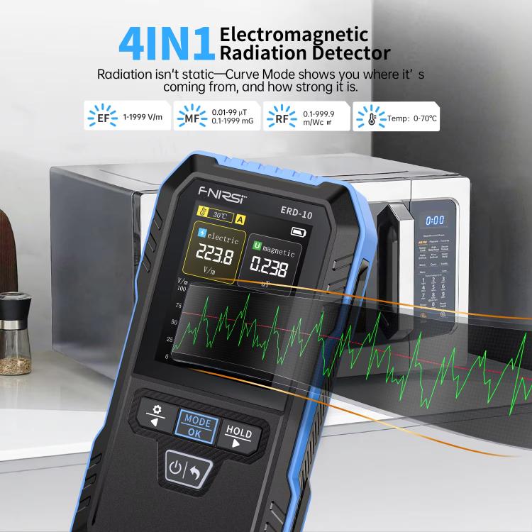 FNIRSI ERD-10 3 in 1 Electromagnetic Radiation Detector, FNIRSI ERD-10