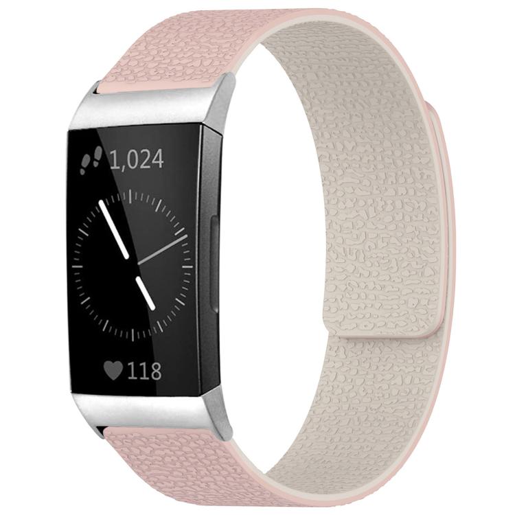 xDfind Litchi Texture Magnetic Silicone Watch Band, For Fitbit Inspire 2 / Ace 3, For Fitbit Charge 4 / Charge 3