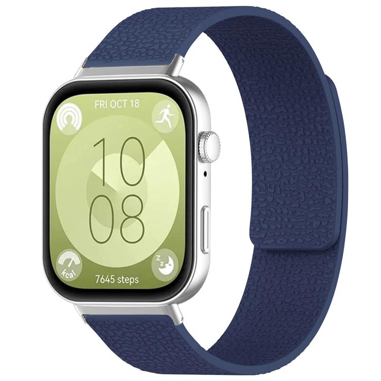 xDfind Litchi Texture Magnetic Silicone Watch Band, For Huawei Watch Fit4 / Fit4 Pro / Fit3, For Huawei Band 10 / 9 / 8