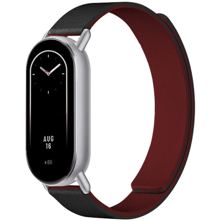 xDfind Litchi Texture Magnetic Silicone Watch Band, For Redmi Watch 6 / 5 / Xiaomi Band 9 Pro, For Xiaomi Smart Bnad 10 / 9 / 8
