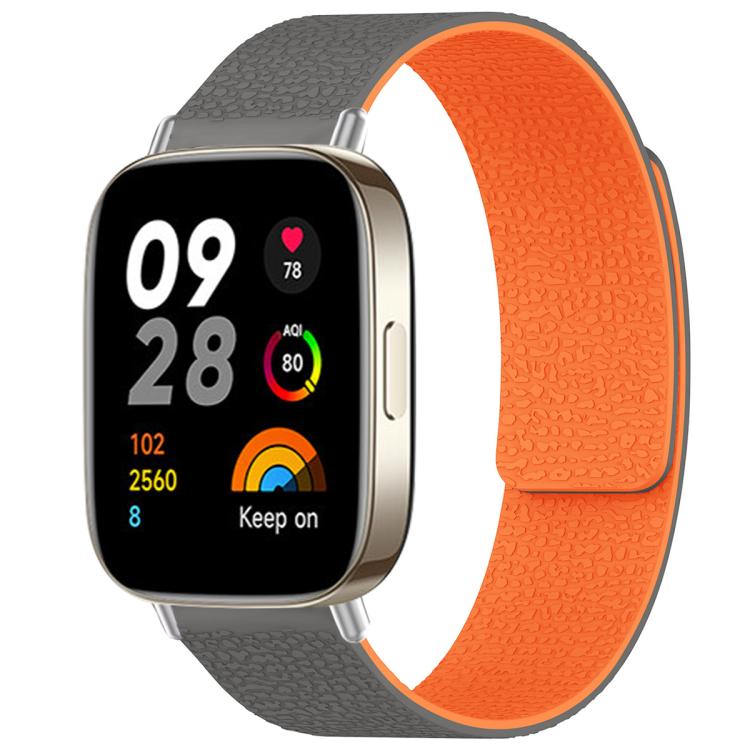 xDfind Litchi Texture Magnetic Silicone Watch Band, For Redmi Watch 3 Active/Watch 3 Lite, For Redmi Watch 3