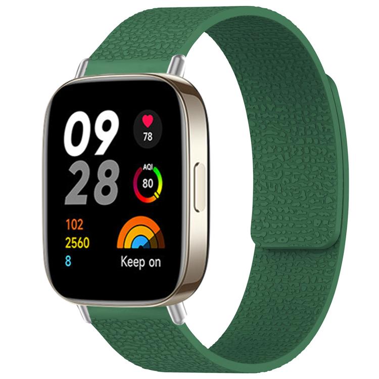 xDfind Litchi Texture Magnetic Silicone Watch Band, For Redmi Watch 3 Active/Watch 3 Lite, For Redmi Watch 3