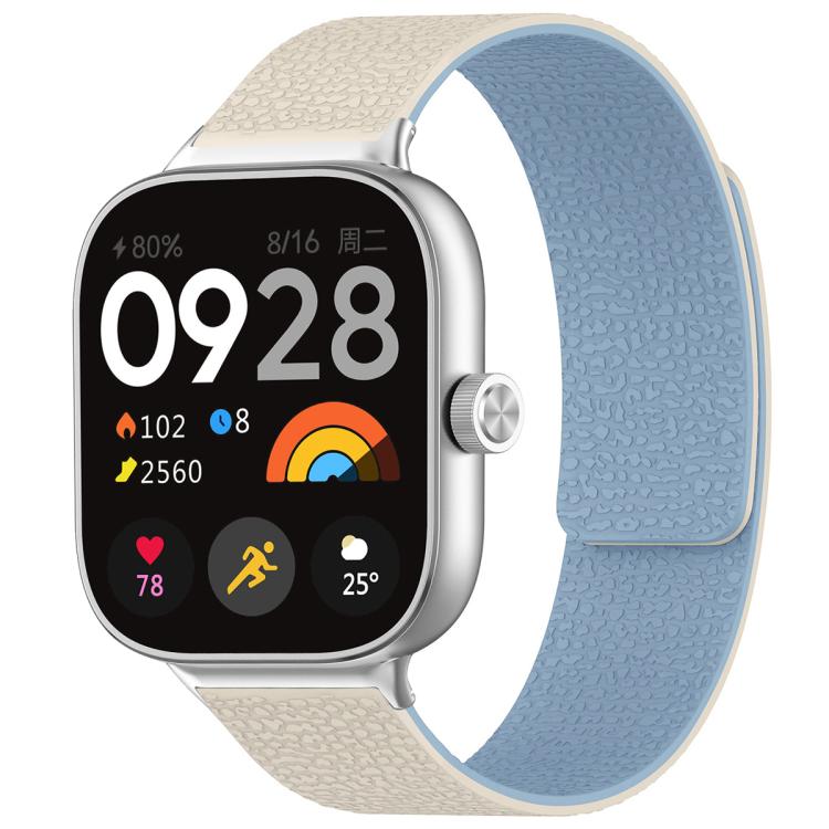 xDfind Litchi Texture Magnetic Silicone Watch Band, For Redmi Watch 6 / 5 / Xiaomi Band 9 Pro, For Xiaomi Smart Bnad 10 / 9 / 8
