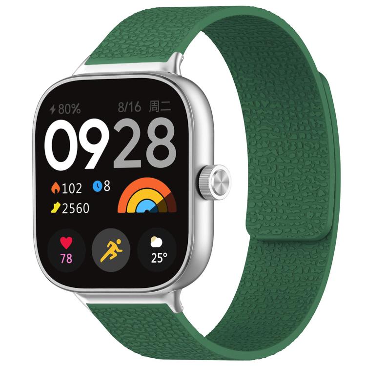 xDfind Litchi Texture Magnetic Silicone Watch Band, For Redmi Watch 6 / 5 / Xiaomi Band 9 Pro, For Xiaomi Smart Bnad 10 / 9 / 8