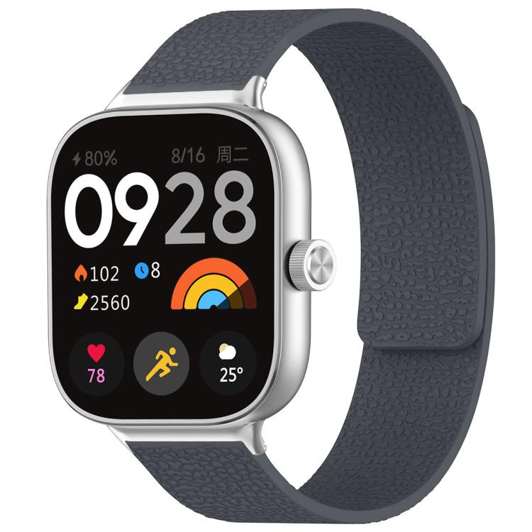 xDfind Litchi Texture Magnetic Silicone Watch Band, For Redmi Watch 6 / 5 / Xiaomi Band 9 Pro, For Xiaomi Smart Bnad 10 / 9 / 8