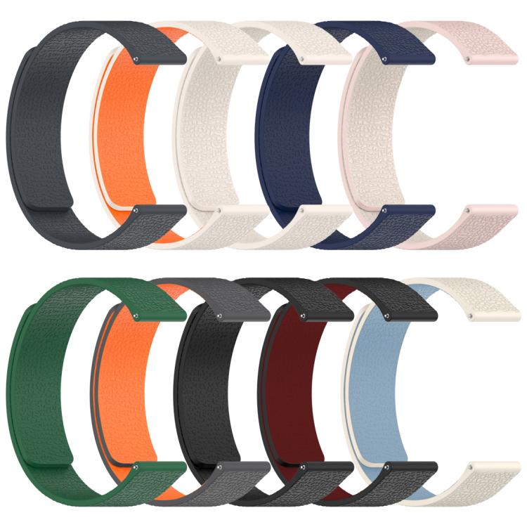 xDfind Litchi Texture Magnetic Silicone Watch Band, For Redmi Watch 6 / 5 / Xiaomi Band 9 Pro, For Xiaomi Smart Bnad 10 / 9 / 8