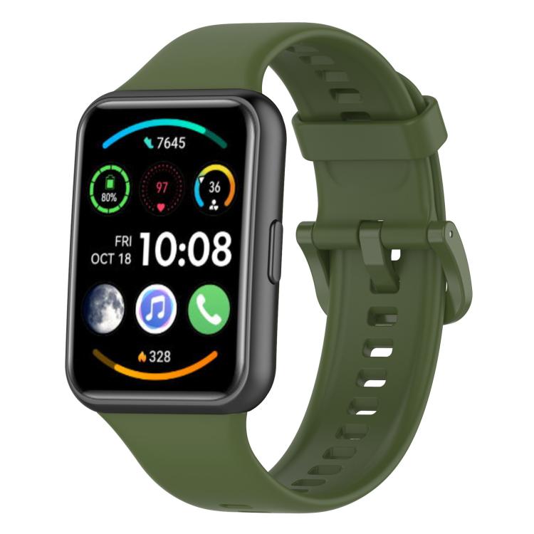 xDfind Quick Release Solid Color Silicone Watch Band, For Huawei Watch Fit 2