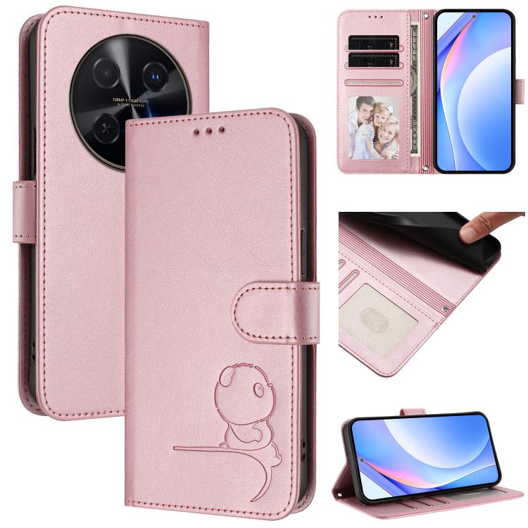 Litter Panda Embossing RFID Leather Phone Case with Lanyard, For Huawei nova 12i / nova 13i 4G, For Huawei Mate 70 Pro, For Huawei Mate 70, For Huawei nova 13 Pro