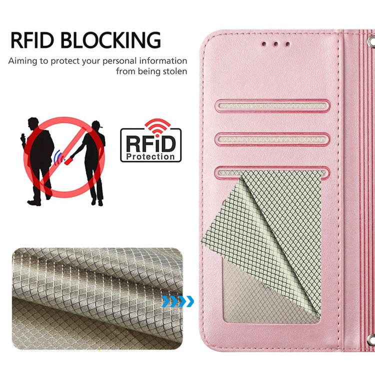 Litter Panda Embossing RFID Leather Phone Case with Lanyard, For Huawei nova 12i / nova 13i 4G, For Huawei Mate 70 Pro, For Huawei Mate 70, For Huawei nova 13 Pro