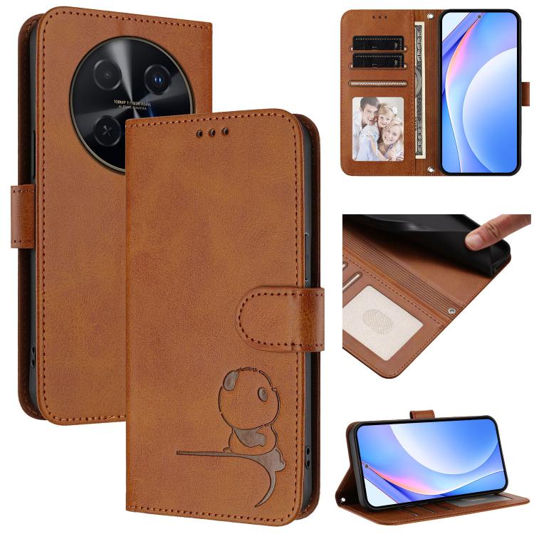 Litter Panda Embossing RFID Leather Phone Case with Lanyard, For Huawei nova 12i / nova 13i 4G, For Huawei Mate 70 Pro, For Huawei Mate 70, For Huawei nova 13 Pro