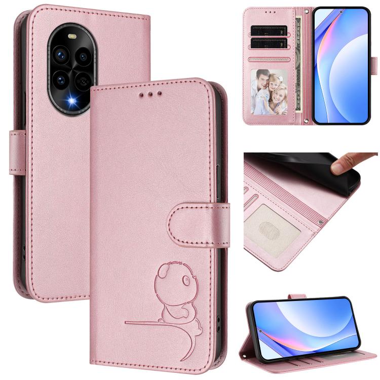 Litter Panda Embossing RFID Leather Phone Case with Lanyard, For Huawei nova 12i / nova 13i 4G, For Huawei Mate 70 Pro, For Huawei Mate 70, For Huawei nova 13 Pro