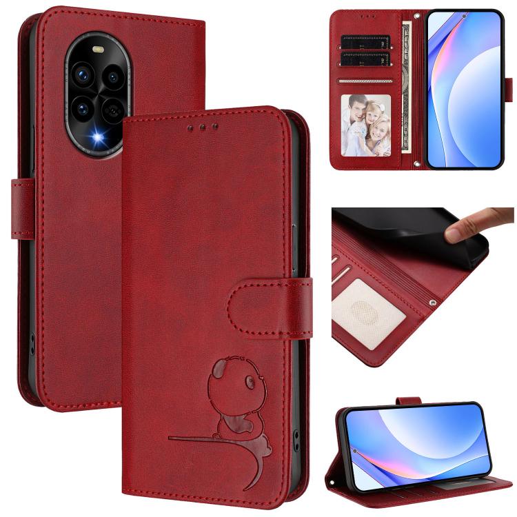 Litter Panda Embossing RFID Leather Phone Case with Lanyard, For Huawei nova 12i / nova 13i 4G, For Huawei Mate 70 Pro, For Huawei Mate 70, For Huawei nova 13 Pro