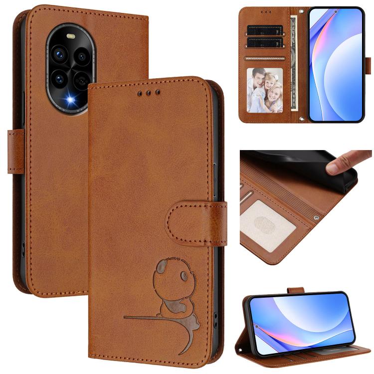 Litter Panda Embossing RFID Leather Phone Case with Lanyard, For Huawei nova 12i / nova 13i 4G, For Huawei Mate 70 Pro, For Huawei Mate 70, For Huawei nova 13 Pro