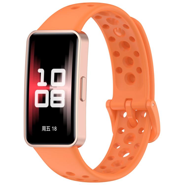 xDfind Hole Style Breathable Silicone Watch Band, For Huawei Band 10 / 9 / 8