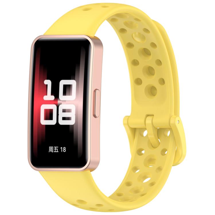 xDfind Hole Style Breathable Silicone Watch Band, For Huawei Band 10 / 9 / 8