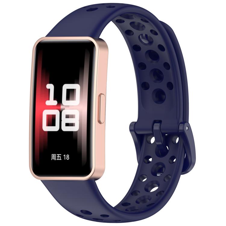 xDfind Hole Style Breathable Silicone Watch Band, For Huawei Band 10 / 9 / 8