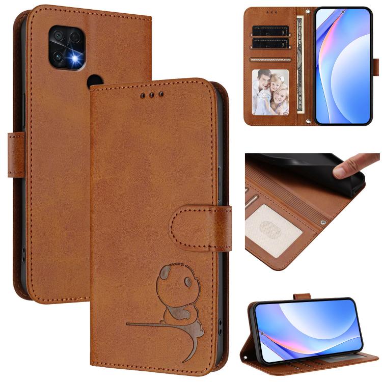 Litter Panda Embossing RFID Leather Phone Case with Lanyard, For Xiaomi Poco C40, For Xiaomi Civi 1S, For Xiaomi Poco M4 Pro 4G, For Xiaomi Poco X4 Pro 5G