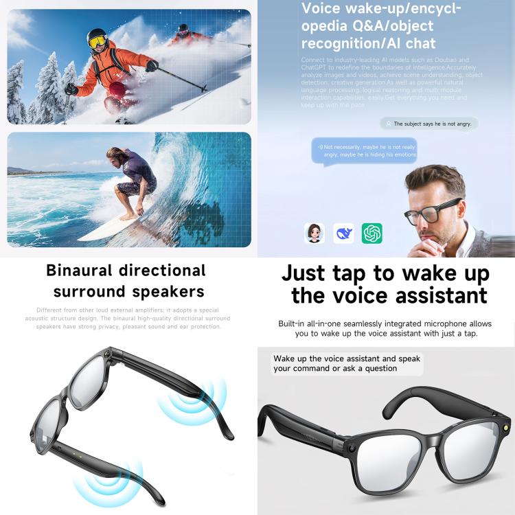 L801 Smart Glasses with 8MP HD Camera, Wi-Fi Video & Smart Assistant