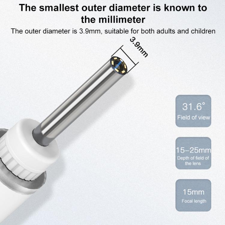 TESLONG SA39A WIFI Smart Visual Otoscope LED Ear Pick(White)