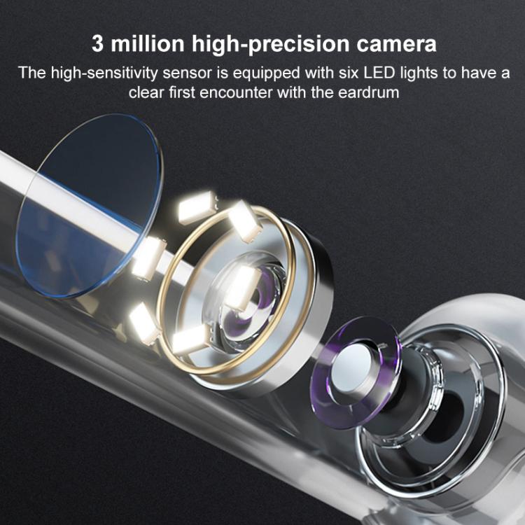 TESLONG SA39A WIFI Smart Visual Otoscope LED Ear Pick(White)