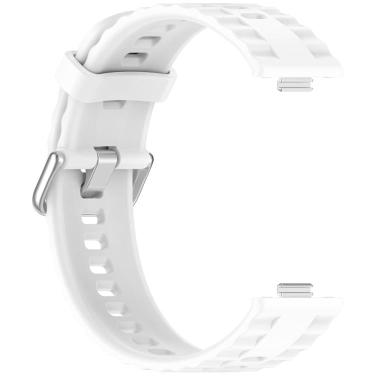 xDfind Silver Buckle Solid Color Silicone Watch Band, For Huawei Watch Fit4 Pro / Fit4 / Fit3