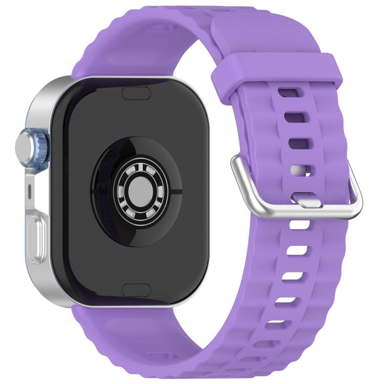 xDfind Silver Buckle Solid Color Silicone Watch Band, For Huawei Watch Fit4 Pro / Fit4 / Fit3