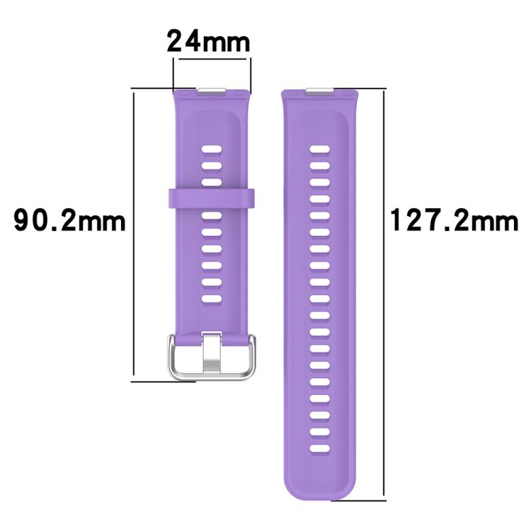 xDfind Silver Buckle Solid Color Silicone Watch Band, For Huawei Watch Fit4 Pro / Fit4 / Fit3