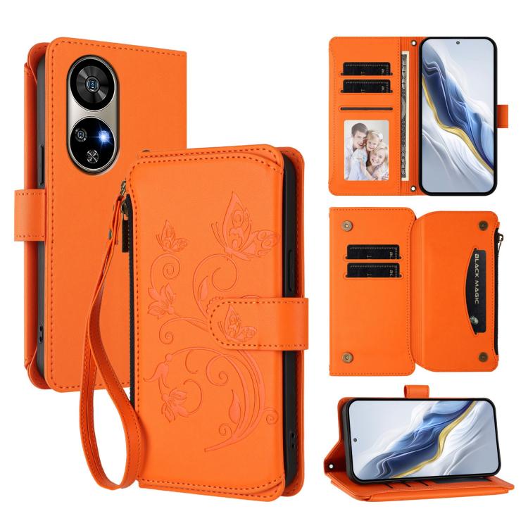 Butterfly Love Flower Multi-card Zipper Wallet Leather Phone Case, For Ulefone Note 19, For Ulefone Note 17 Pro, For Ulefone Note 16 Pro