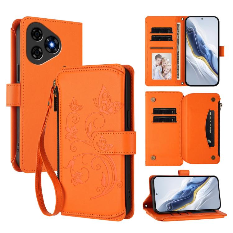 Butterfly Love Flower Multi-card Zipper Wallet Leather Phone Case, For Ulefone Note 19, For Ulefone Note 17 Pro, For Ulefone Note 16 Pro