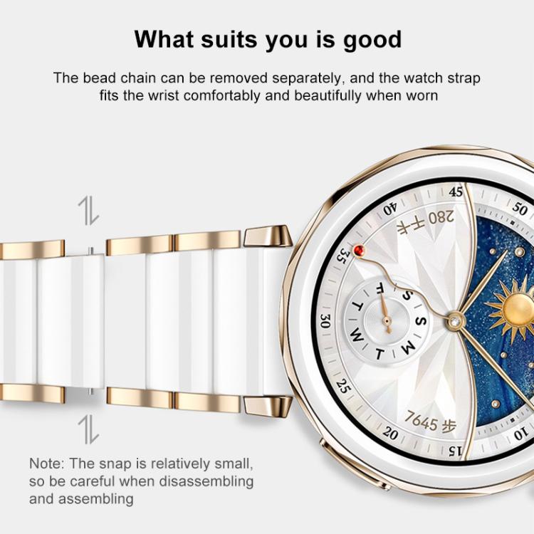 xDfind Ceramic Stainless Steel Watch Band, For Huawei Watch GT 6 41mm / GT 5 Pro 42mm