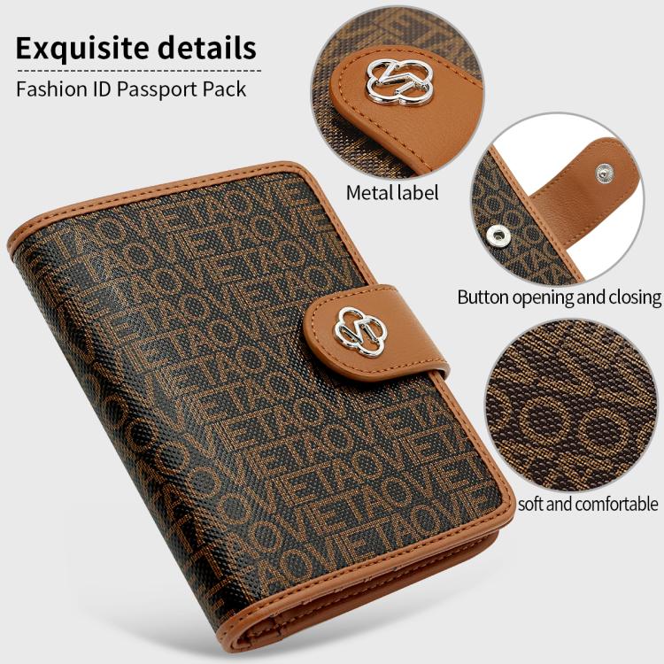 VIETAO VT-ZP-240 Multifunctional Leather Passport Card Holder(Coffee)